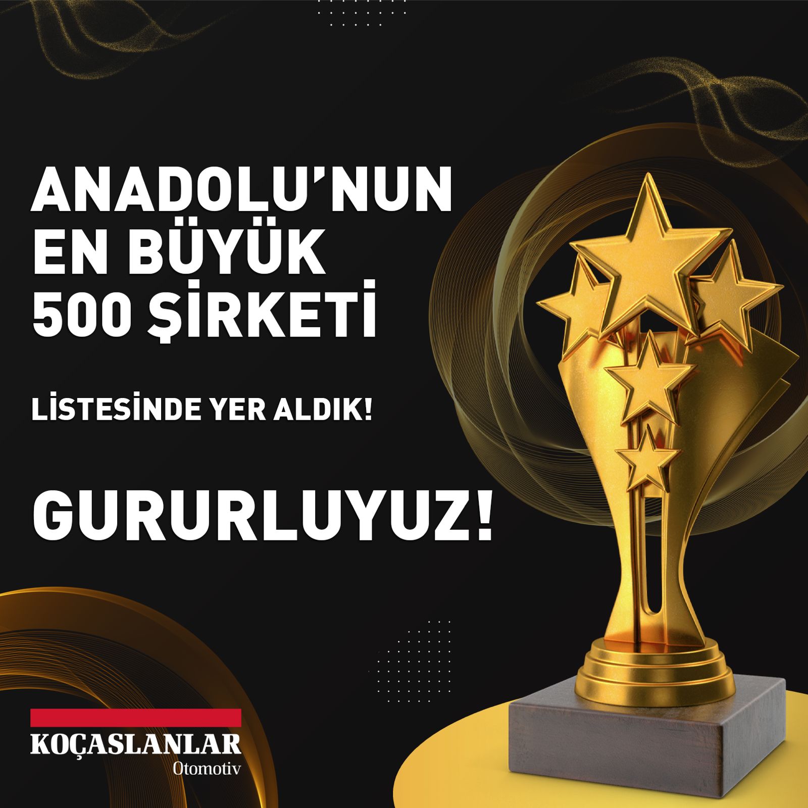 Ekonomist Dergisi’nin açıkladığı “Anadolu’nun En Büyük 500 Şirketi” arasında yer almaktan gurur duyu